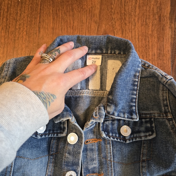 PatPat Little Kids Denim Jacket with MINI on the back, Perfect For Mommy& Me! - Picture 6 of 8